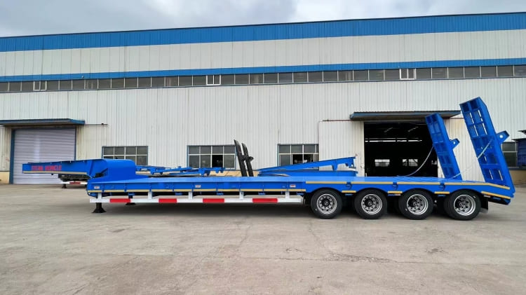  4 Axle 100T Lowbed Trailer for Sale in Sudan