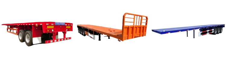 Flatbed Semi Trailer for Sale in Sudan | 20/40/45/48 Ft Container Flatbed Truck Trailer for Sale