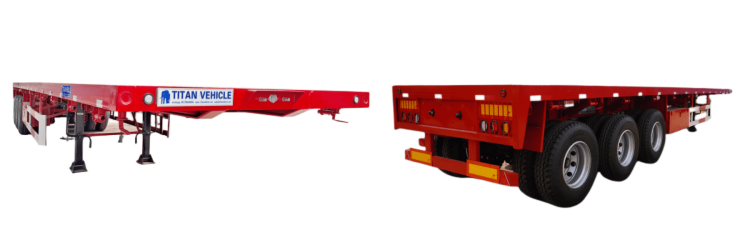 Flatbed Semi Trailer for Sale in Sudan | 20/40/45/48 Ft Container Flatbed Truck Trailer for Sale