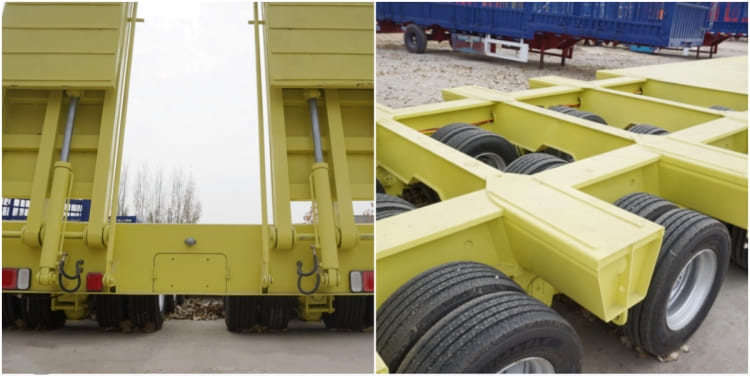4 Line 8 Axles Lowbed Trailer Truck Transport for Sale in Sudan
