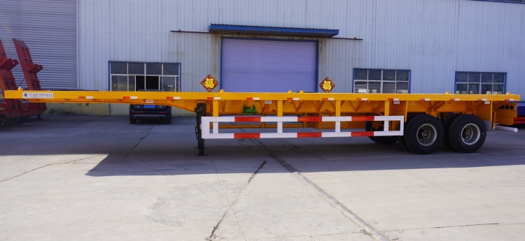 2 Axle 40 Ft Container Flatbed Semi Trailer for Sale in Sudan