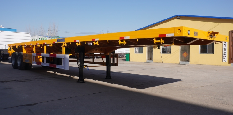 2 Axle 40 Ft Container Flatbed Semi Trailer for Sale in Sudan