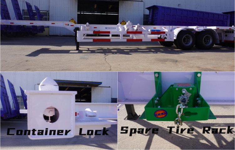 40ft Gooseneck Skeletal Chassis Semi Trailer for Sale in Sudan